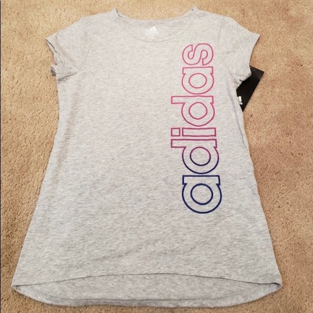 Girls Gray Adidas t-shirt